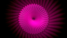 Abstract Footage . Motion. The Green And Bright Pink Spiral Is Not In The Bright Form Of A Flower, It Moves And Shimmers