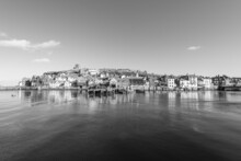 Black And White Photo Of Whitby In North Yorkshire