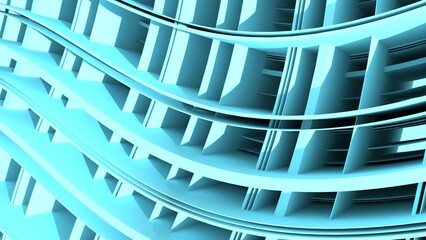 Wall Mural - abstract background with stripes or curved lines. 3d render