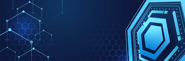 Abstract dark blue technology particles mesh background. Vector abstract graphic design banner pattern background web template.