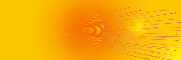Wall Mural - Modern minimal orange futuristic technology science background design . Abstract orange banner vector illustration. Yellow orange vector abstract graphic design. Banner Pattern background template.