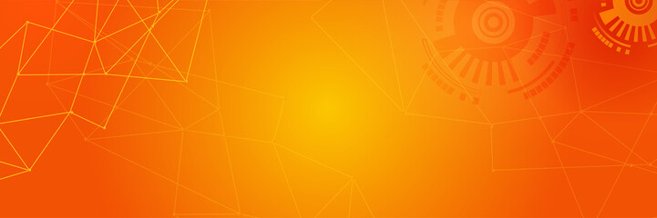 Modern minimal orange futuristic technology science background design . Abstract orange banner vector illustration. Yellow orange vector abstract graphic design. Banner Pattern background template.