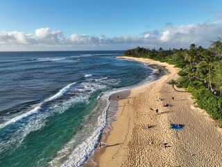 Wall Mural - White Sand Beach of Banzai Beach on the North Shore of Oahu, Hawaii