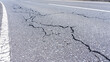 Cracked asphalt road_01