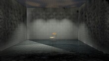 Liminal Space White Tile Room