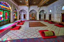 Moti Mahal (The Pearl Palace) Court Room In Mehrangarh Fort, Jodhpur, Rajasthan, India