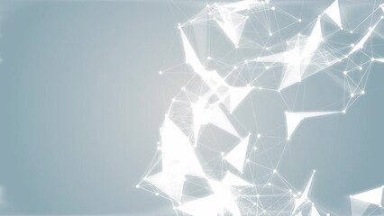 Wall Mural - connected network animation. seamless loop 4k