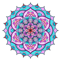 abstract color mandala flower