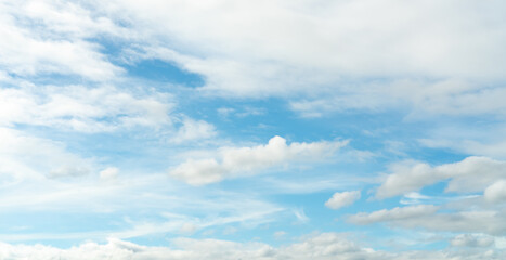 Wall Mural - white fluffy clouds on blue sky. soft touch feeling like cotton. white puffy cloudscape. beauty in n