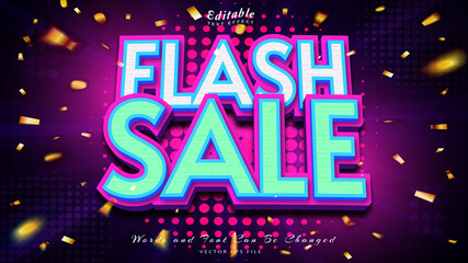 Sticker - flash sale 3d style text effect