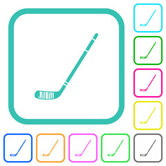 Poster - Ice hockey stick vivid colored flat icons