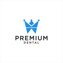 Premium Dental Logo Design. Royal Crown Dental Vector