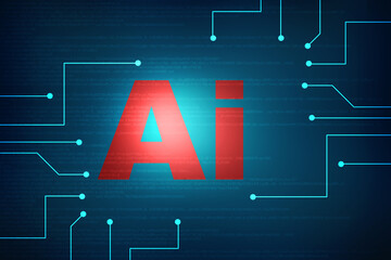 Sticker - 2d rendering Artificial Intelligence (AI) concept
