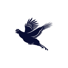 Black Grouse Design Vector Illustration, Creative Black Grouse Logo Design Concepts Template, Icon Symbol