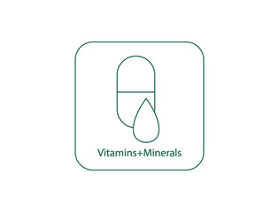 Canvas Print - vitamin and minerals icon vector illustration