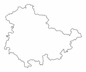 thuringia outline map