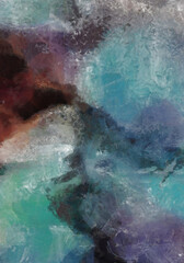 Wall Mural - painting on canvas. abstract background