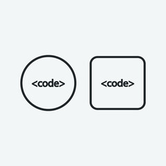 Canvas Print - programing language vector icon illustration sign 