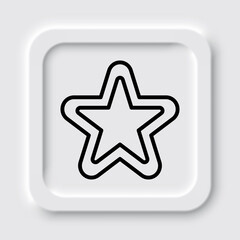 Wall Mural - Double star simple icon. Flat design. Neumorphism design.ai