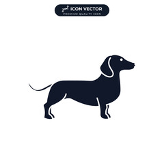 Wall Mural - dachshund dog icon symbol template for graphic and web design collection logo vector illustration