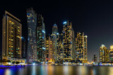 Fototapeta Nowy Jork - Dubai Marina - at night