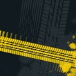 © longquattro - Tire track halftone background