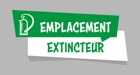 Poster - Logo emplacement extincteur.