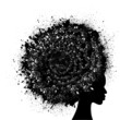 © longquattro - African woman grunge ink splash hair