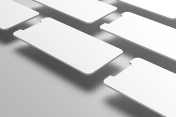 Smart phone screen mock up empty image