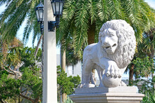 Historic Statue At Bridge Of Lions In St Augustine Florida