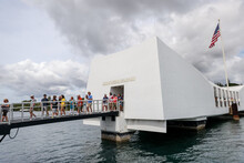 Pearl Harbor, Hawaii - March 25, 2022: Exhibits In The Pearl Harbor And USS Arizona Memorial In Honolulu