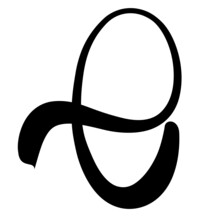 Theta Symbol Or O Letter Icon, Logo, Illustration, And Cartoon  Vector