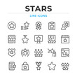 © Jane Kelly - Stars line icons set. Modern outline elements, graphic design concepts, simple symbols collection. Vector line icons