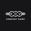 © Faisal - KOV  letter logo design on black background. KOV  creative initials letter logo concept. KOV  letter design.