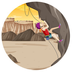 Sticker - Isolated rock climbing badge