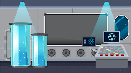 Sticker - Science laboratory room for chemical experiments