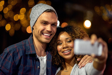Well always remember this night. Cropped shot of a young couple out on a date in the city.