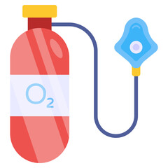 Poster - Trendy vector design of oxygen cylinder