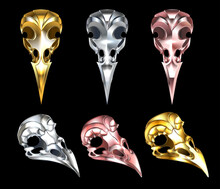 Metal Bird Skulls