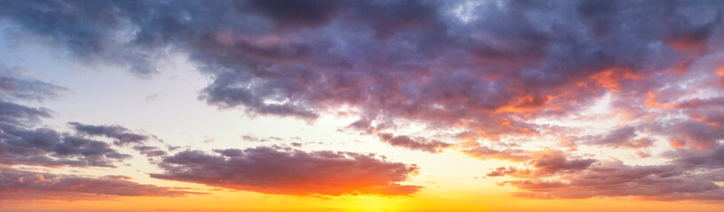 Wall Mural - beautiful summer sunset dramatic sky
