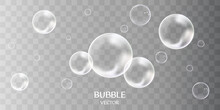 Realistic 3d Soap Bubbles With Reflection Of Light