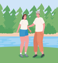 Poster - couple in the lake