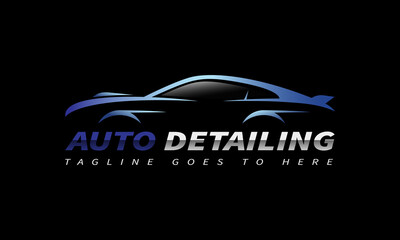 Car logo, auto detailing logo, automotive logo. Sports vehicle vector illustration, sports vehicle icon
