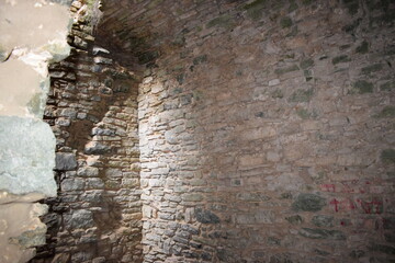 Wall Mural - Interior of the ancient castle of Ventimiglia (Mount Bonifato, Sicily, Italy)