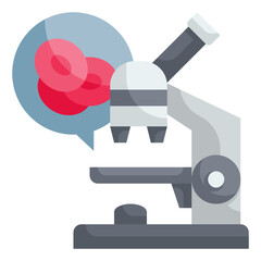 Canvas Print - microscope flat icon