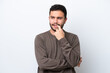 © luismolinero - Young Brazilian man isolated on white background nervous and scared