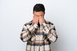 © luismolinero - Young Brazilian man isolated on white background with tired and sick expression