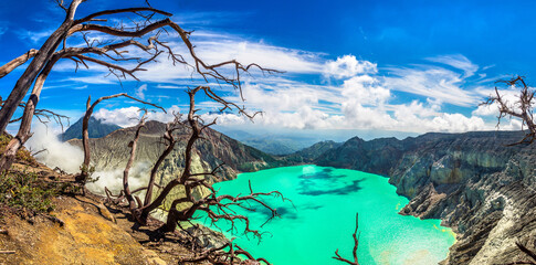 Crater volcano Ijen, Java