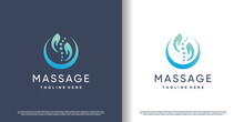 Chiropractic Logo Design Vector With Creative Abstract Concept