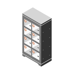 Wall Mural - Lockers Isometric Icon